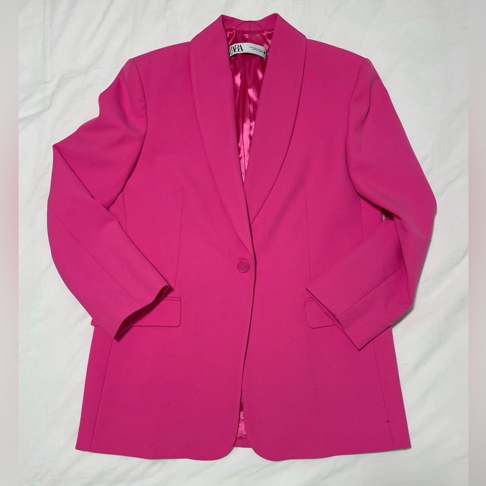 Zara bright pink blazer